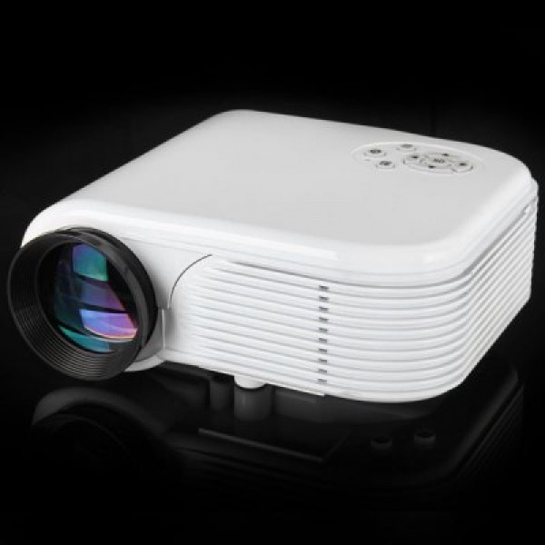 H88 Multifunctional 180 Lumens 153600 RGB PixelsD Projector withe Correction for Home Entertainment ( AC 100 - 240V )
