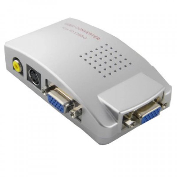 VGA to AV Adapter High Definition Audio Video Converter for Home Entertainment