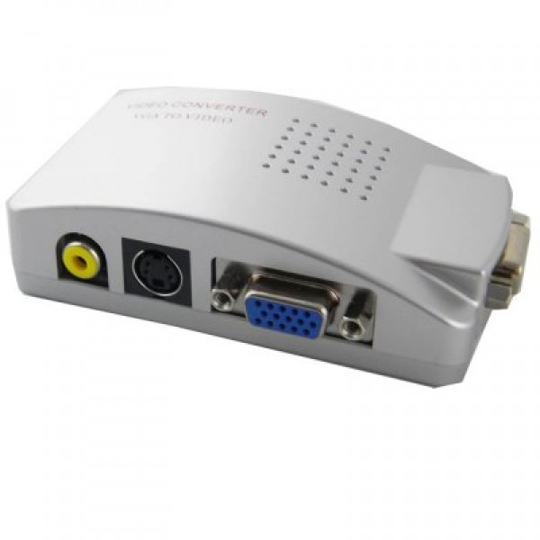 VGA to AV Adapter High Definition Audio Video Converter for Home Entertainment