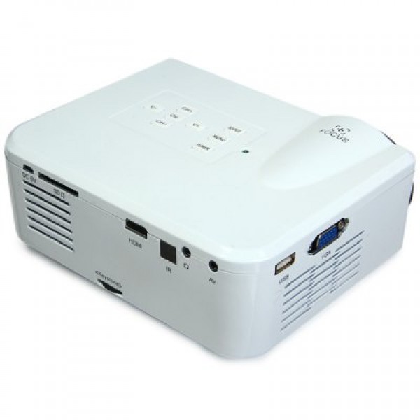U-35LCD Projector 800Lm 640 x 480 Pixels with TV AV USB HDMI VGA SD Card Slot for Home Office Outdoor