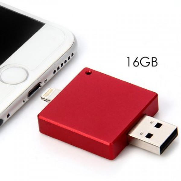 2 in 1 16GB USB 3.0 i-Flash Drive with S...