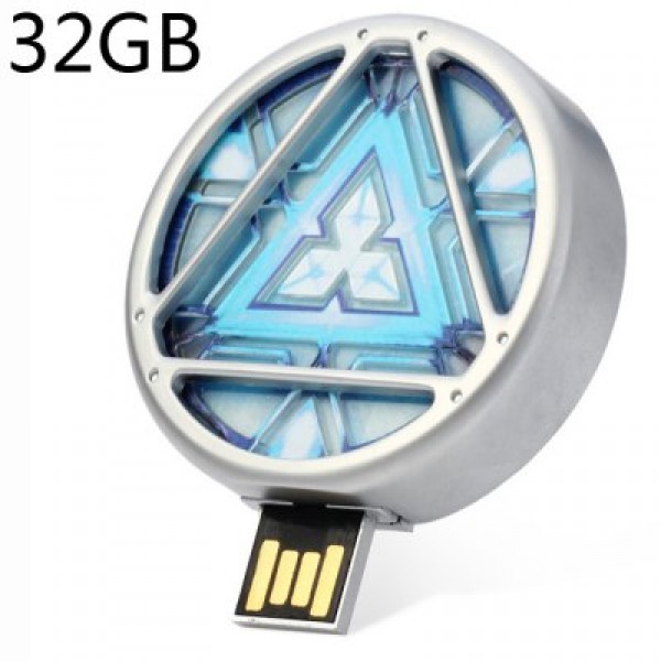 USB 2.0 32GB Flash Stick Iron Man Energy PiRetractabU Disk